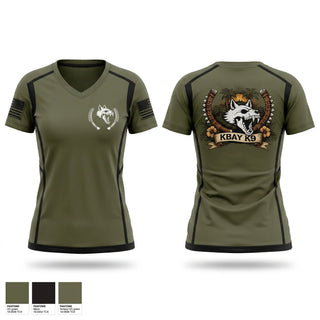 Womens Short Sleeve Vneck Shirt, MCB HAWAII PMO K9, Marines, Teamtime, Team time, sublimation, custom sports apparel, team uniforms, spirit wear, spiritwear, sports uniforms, custom shirts, team store, custom team store, fundraiser sports, apparel fundraiser