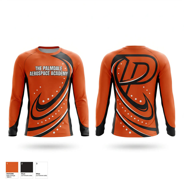 Long Sleeve Performance Shirt, The Palmdale Aerospace Academy, Men's Basketball, Teamtime, Team time, sublimation, custom sports apparel, team uniforms, spirit wear, spiritwear, sports uniforms, custom shirts, team store, custom team store, fundraiser sports, apparel fundraiser