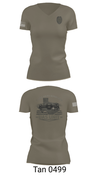 Womens Short Sleeve Vneck Shirt, Temple PD UAS, Police, Teamtime, Team time, sublimation, custom sports apparel, team uniforms, spirit wear, spiritwear, sports uniforms, custom shirts, team store, custom team store, fundraiser sports, apparel fundraiser
