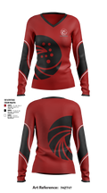 Tide Volleyball Women's Long Sleeve V-neck Shirt - 5