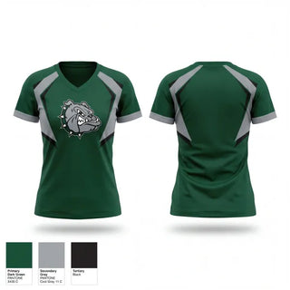 Womens Short Sleeve Vneck Shirt, Monrovia Bulldogs, Police, Teamtime, Team time, sublimation, custom sports apparel, team uniforms, spirit wear, spiritwear, sports uniforms, custom shirts, team store, custom team store, fundraiser sports, apparel fundraiser