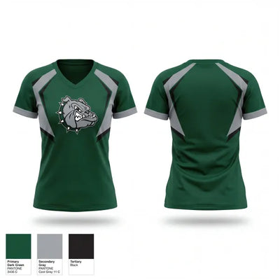 Monrovia Bulldogs 59960417 Women's Short Sleeve V-neck Shirt - 1