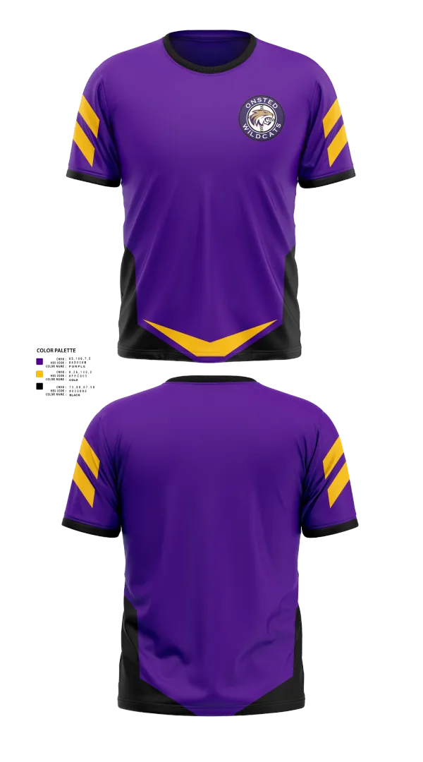Short Sleeve Performance Shirt, Onsted Wildcats, Baseball, Teamtime, Team time, sublimation, custom sports apparel, team uniforms, spirit wear, spiritwear, sports uniforms, custom shirts, team store, custom team store, fundraiser sports, apparel fundraiser