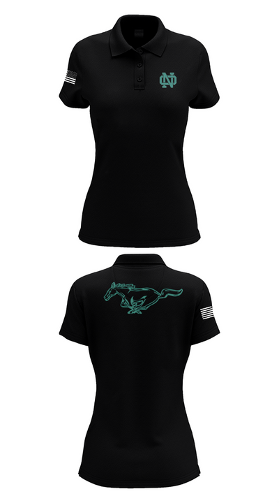 North Oldham Mustangs 77604898 Women's Short Sleeve Performance Polo  - 36