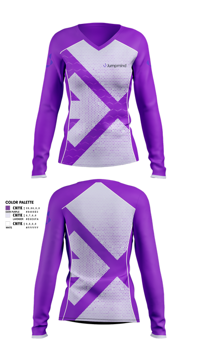 Jumpmind Pelotonia 7942497 Women's Long Sleeve V-neck Shirt - 1