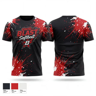 Short Sleeve Performance Shirt, Ohio Blast, Softball, Teamtime, Team time, sublimation, custom sports apparel, team uniforms, spirit wear, spiritwear, sports uniforms, custom shirts, team store, custom team store, fundraiser sports, apparel fundraiser