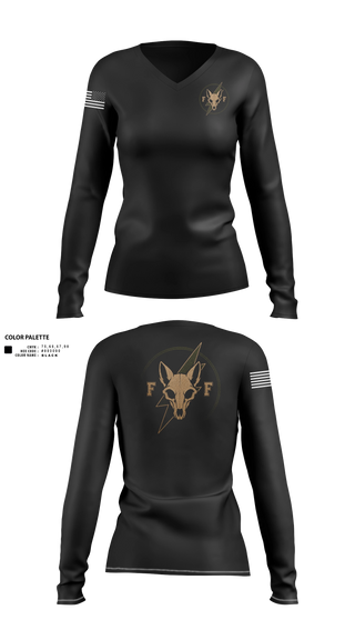 Womens Long Sleeve Vneck Shirt, FF, , Teamtime, Team time, sublimation, custom sports apparel, team uniforms, spirit wear, spiritwear, sports uniforms, custom shirts, team store, custom team store, fundraiser sports, apparel fundraiser