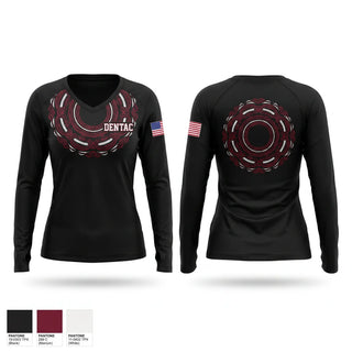 Womens Long Sleeve Vneck Shirt, Dentac, Army, Teamtime, Team time, sublimation, custom sports apparel, team uniforms, spirit wear, spiritwear, sports uniforms, custom shirts, team store, custom team store, fundraiser sports, apparel fundraiser