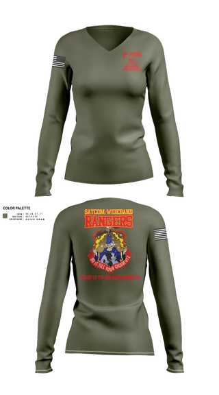 Womens Long Sleeve Vneck Shirt, Satcom, Air Force, Teamtime, Team time, sublimation, custom sports apparel, team uniforms, spirit wear, spiritwear, sports uniforms, custom shirts, team store, custom team store, fundraiser sports, apparel fundraiser