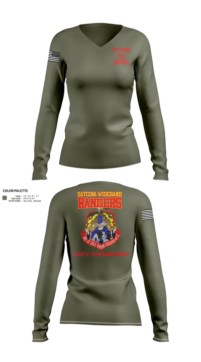 3d CCG Women's Long Sleeve V-neck Shirt - 30