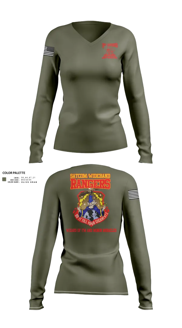 Womens Long Sleeve Vneck Shirt, Satcom, Air Force, Teamtime, Team time, sublimation, custom sports apparel, team uniforms, spirit wear, spiritwear, sports uniforms, custom shirts, team store, custom team store, fundraiser sports, apparel fundraiser