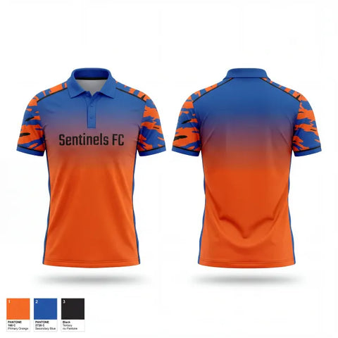 Short Sleeve Performance Polo, Sentinels FC, Men's Soccer, Teamtime, Team time, sublimation, custom sports apparel, team uniforms, spirit wear, spiritwear, sports uniforms, custom shirts, team store, custom team store, fundraiser sports, apparel fundraiser