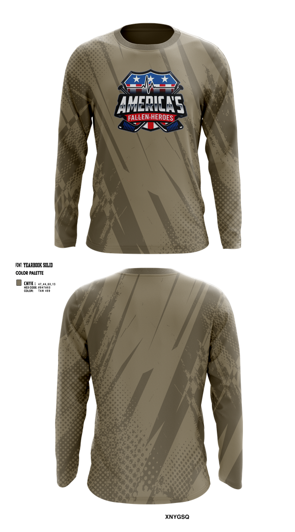 Long Sleeve Performance Shirt, Fallen Heroes, Ice Hockey, Teamtime, Team time, sublimation, custom sports apparel, team uniforms, spirit wear, spiritwear, sports uniforms, custom shirts, team store, custom team store, fundraiser sports, apparel fundraiser