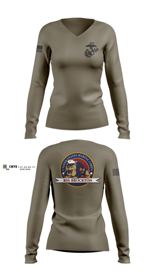 Womens Long Sleeve Vneck Shirt, RSS Brocckton, , Teamtime, Team time, sublimation, custom sports apparel, team uniforms, spirit wear, spiritwear, sports uniforms, custom shirts, team store, custom team store, fundraiser sports, apparel fundraiser