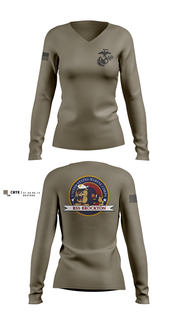 Womens Long Sleeve Vneck Shirt, RSS Brocckton, , Teamtime, Team time, sublimation, custom sports apparel, team uniforms, spirit wear, spiritwear, sports uniforms, custom shirts, team store, custom team store, fundraiser sports, apparel fundraiser