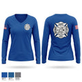 Quitman fire and rescue Women's Long Sleeve V-neck Shirt - 1