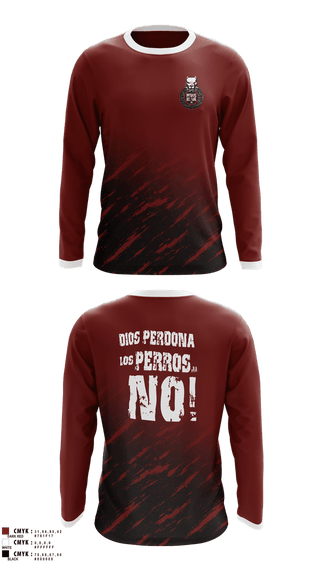 Long Sleeve Performance Shirt, PERROS DEL MAL, Men's Soccer, Teamtime, Team time, sublimation, custom sports apparel, team uniforms, spirit wear, spiritwear, sports uniforms, custom shirts, team store, custom team store, fundraiser sports, apparel fundraiser