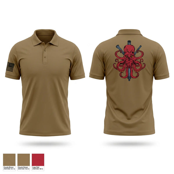 Short Sleeve Performance Polo, Kraken, Army, Teamtime, Team time, sublimation, custom sports apparel, team uniforms, spirit wear, spiritwear, sports uniforms, custom shirts, team store, custom team store, fundraiser sports, apparel fundraiser