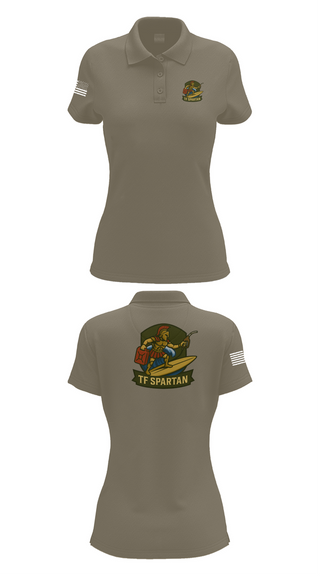Womens Short Sleeve Performance Polo, Task Force Spartan, , Teamtime, Team time, sublimation, custom sports apparel, team uniforms, spirit wear, spiritwear, sports uniforms, custom shirts, team store, custom team store, fundraiser sports, apparel fundraiser
