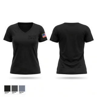 Womens Short Sleeve Vneck Shirt, Second battalion first marines CAAT Red, Marines, Teamtime, Team time, sublimation, custom sports apparel, team uniforms, spirit wear, spiritwear, sports uniforms, custom shirts, team store, custom team store, fundraiser sports, apparel fundraiser