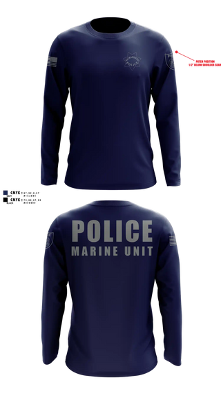 Long Sleeve Performance Shirt, Sacramento Police Marine Unit, Police, Teamtime, Team time, sublimation, custom sports apparel, team uniforms, spirit wear, spiritwear, sports uniforms, custom shirts, team store, custom team store, fundraiser sports, apparel fundraiser