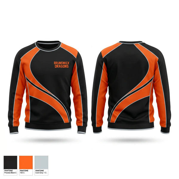 Crew Neck Sweatshirt, Brunswick Dragons, Women's Basketball, Teamtime, Team time, sublimation, custom sports apparel, team uniforms, spirit wear, spiritwear, sports uniforms, custom shirts, team store, custom team store, fundraiser sports, apparel fundraiser