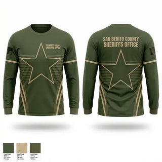 Long Sleeve Performance Shirt, San Benito County Sheriff’s Office, Police, Teamtime, Team time, sublimation, custom sports apparel, team uniforms, spirit wear, spiritwear, sports uniforms, custom shirts, team store, custom team store, fundraiser sports, apparel fundraiser