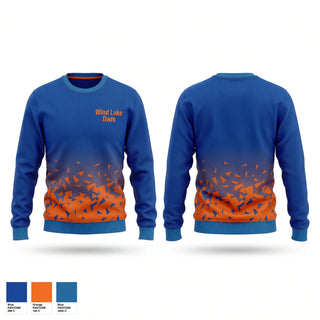 Crew Neck Sweatshirt, Wind Lake Owls, Baseball, Teamtime, Team time, sublimation, custom sports apparel, team uniforms, spirit wear, spiritwear, sports uniforms, custom shirts, team store, custom team store, fundraiser sports, apparel fundraiser