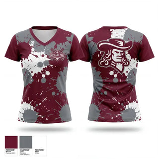 Womens Short Sleeve Vneck Shirt, Orchard Park Quakers, Baseball, Teamtime, Team time, sublimation, custom sports apparel, team uniforms, spirit wear, spiritwear, sports uniforms, custom shirts, team store, custom team store, fundraiser sports, apparel fundraiser