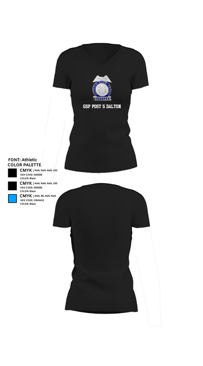 GSP POST 5 DALTON 6815888 Women's Short Sleeve V-neck Shirt - 23