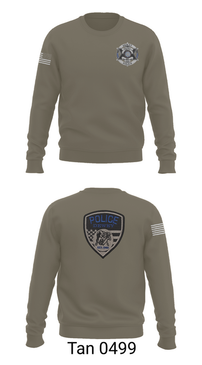Dewey Police Department 16354640 Crew Neck Sweatshirt - 62