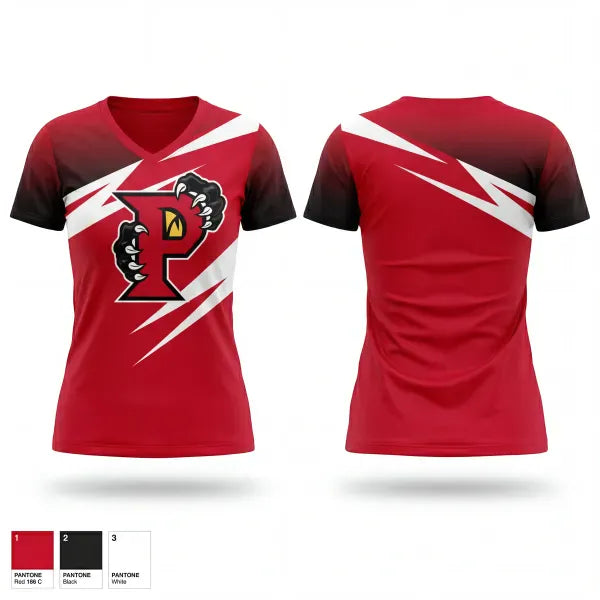 Womens Short Sleeve Vneck Shirt, Parkway Panthers, , Teamtime, Team time, sublimation, custom sports apparel, team uniforms, spirit wear, spiritwear, sports uniforms, custom shirts, team store, custom team store, fundraiser sports, apparel fundraiser