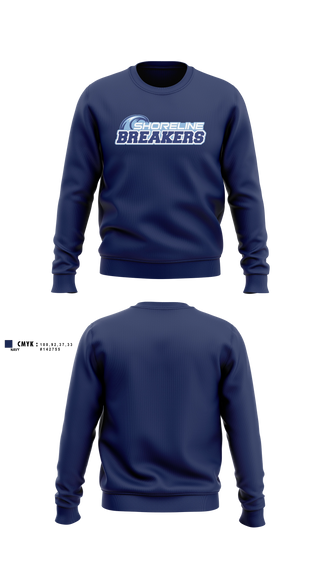 Crew Neck Sweatshirt, Shoreline Breakers 12u Royal, Softball, Teamtime, Team time, sublimation, custom sports apparel, team uniforms, spirit wear, spiritwear, sports uniforms, custom shirts, team store, custom team store, fundraiser sports, apparel fundraiser