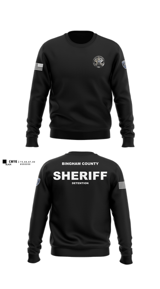 Crew Neck Sweatshirt, Bingham County, Police, Teamtime, Team time, sublimation, custom sports apparel, team uniforms, spirit wear, spiritwear, sports uniforms, custom shirts, team store, custom team store, fundraiser sports, apparel fundraiser