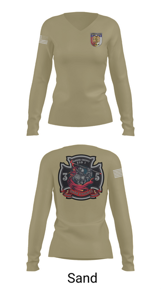Womens Long Sleeve Vneck Shirt, Truck 35, , Teamtime, Team time, sublimation, custom sports apparel, team uniforms, spirit wear, spiritwear, sports uniforms, custom shirts, team store, custom team store, fundraiser sports, apparel fundraiser