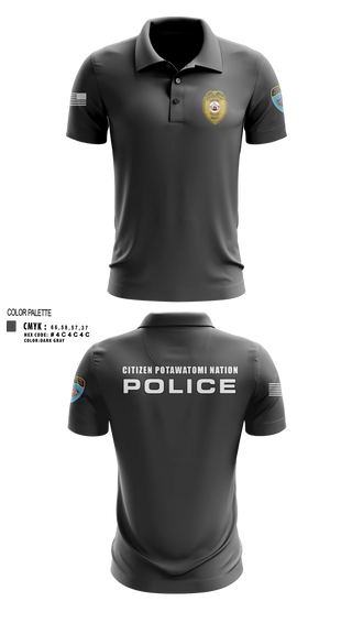 Short Sleeve Performance Polo, Citizen Pottawatomie nation Police Department, Police, Teamtime, Team time, sublimation, custom sports apparel, team uniforms, spirit wear, spiritwear, sports uniforms, custom shirts, team store, custom team store, fundraiser sports, apparel fundraiser