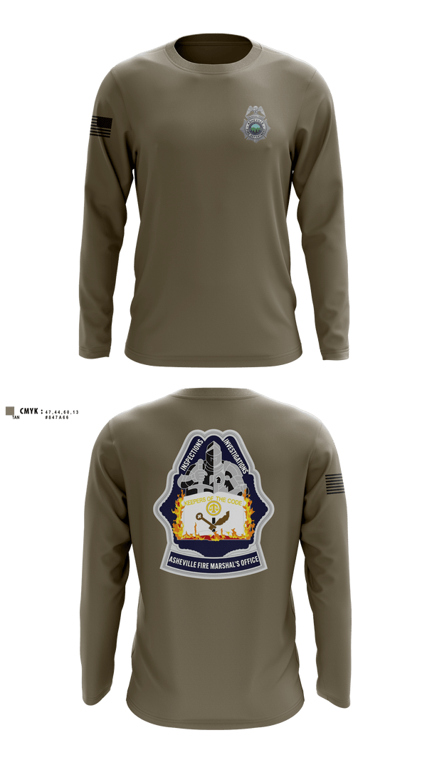 Long Sleeve Performance Shirt, Asheville Fire Marshal’s Office, Fire Department, Teamtime, Team time, sublimation, custom sports apparel, team uniforms, spirit wear, spiritwear, sports uniforms, custom shirts, team store, custom team store, fundraiser sports, apparel fundraiser