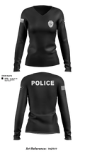 Bluffton PD 22287446 Women's Long Sleeve V-neck Shirt - 101