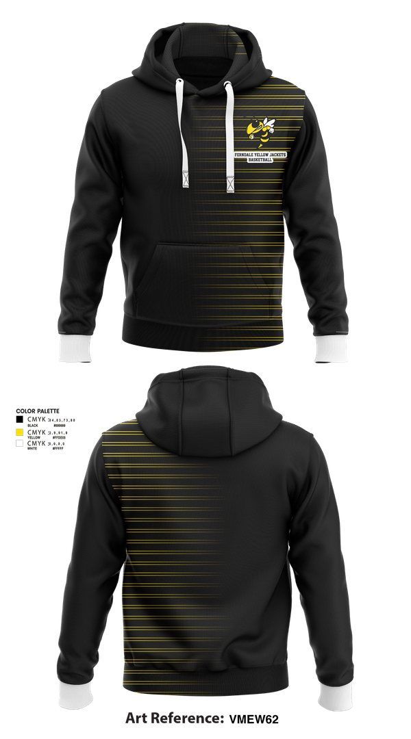 Hoodie, Ferndale Yellow Jackets, Men's Basketball, Teamtime, Team time, sublimation, custom sports apparel, team uniforms, spirit wear, spiritwear, sports uniforms, custom shirts, team store, custom team store, fundraiser sports, apparel fundraiser