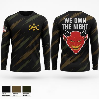 D Co 3-47 Cadre Long Sleeve Performance Shirt 1