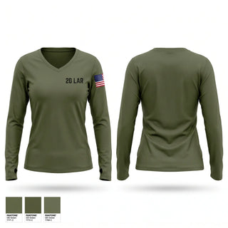 Womens Long Sleeve Vneck Shirt, 2D LAR, Marines, Teamtime, Team time, sublimation, custom sports apparel, team uniforms, spirit wear, spiritwear, sports uniforms, custom shirts, team store, custom team store, fundraiser sports, apparel fundraiser