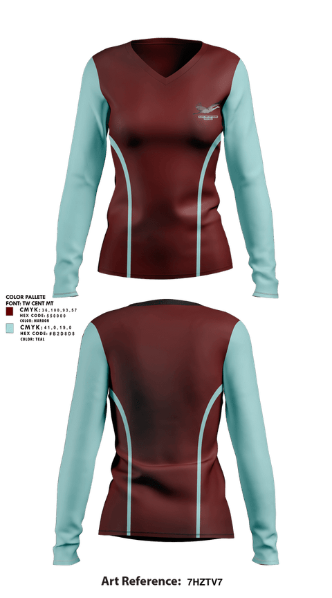 Womens Long Sleeve Vneck Shirt, Gladys Jung Lady Cranes Baketball, Women's Basketball, Teamtime, Team time, sublimation, custom sports apparel, team uniforms, spirit wear, spiritwear, sports uniforms, custom shirts, team store, custom team store, fundraiser sports, apparel fundraiser