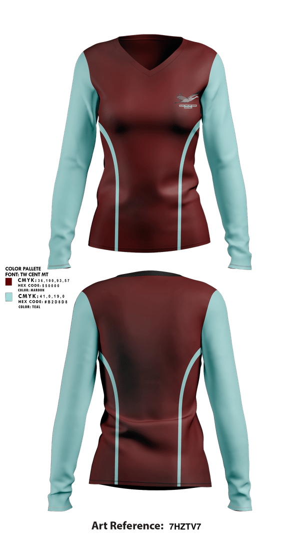 Womens Long Sleeve Vneck Shirt, Gladys Jung Lady Cranes Baketball, Women's Basketball, Teamtime, Team time, sublimation, custom sports apparel, team uniforms, spirit wear, spiritwear, sports uniforms, custom shirts, team store, custom team store, fundraiser sports, apparel fundraiser