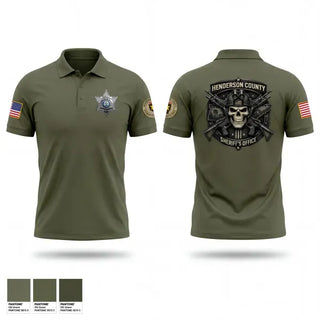 Short Sleeve Performance Polo, Henderson County Sheriff’s Office, Police, Teamtime, Team time, sublimation, custom sports apparel, team uniforms, spirit wear, spiritwear, sports uniforms, custom shirts, team store, custom team store, fundraiser sports, apparel fundraiser