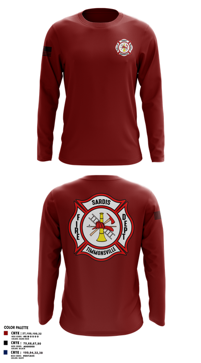 Sardis-Timmonsville fire department station 1 32598145 Long Sleeve Performance Shirt 1