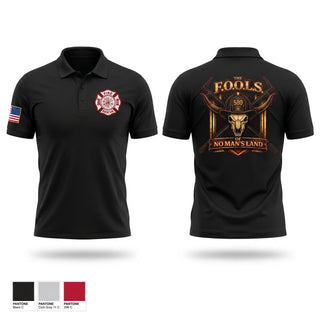 Short Sleeve Performance Polo, F.O.O.L.S. Of No Man’s Land, Fire Department, Teamtime, Team time, sublimation, custom sports apparel, team uniforms, spirit wear, spiritwear, sports uniforms, custom shirts, team store, custom team store, fundraiser sports, apparel fundraiser