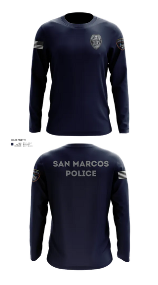 Long Sleeve Performance Shirt, San marcos police - field force, Police, Teamtime, Team time, sublimation, custom sports apparel, team uniforms, spirit wear, spiritwear, sports uniforms, custom shirts, team store, custom team store, fundraiser sports, apparel fundraiser