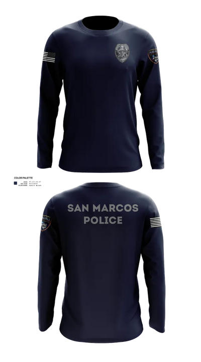 San marcos police - field force 1789471 Long Sleeve Performance Shirt 100