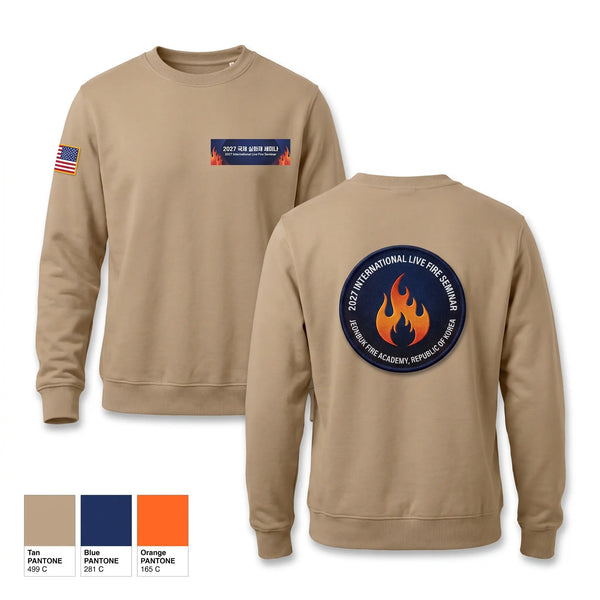 Crew Neck Sweatshirt, 2027 international live fire seminar, Fire Department, Teamtime, Team time, sublimation, custom sports apparel, team uniforms, spirit wear, spiritwear, sports uniforms, custom shirts, team store, custom team store, fundraiser sports, apparel fundraiser