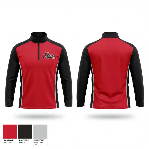 Quarter Zip Jacket, Okc xtreme, Baseball, Teamtime, Team time, sublimation, custom sports apparel, team uniforms, spirit wear, spiritwear, sports uniforms, custom shirts, team store, custom team store, fundraiser sports, apparel fundraiser